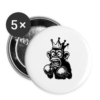 Crashing Monkey King Illustration - Buttons large 2.2''/56 mm (5-pack) - white - Front
