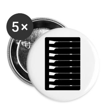 Achter Ruder – Silhouette  - Buttons groß 56 mm (5er Pack) - Weiß - Vorne