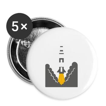 Rocket launch - Buttons large 2.2''/56 mm (5-pack) - white - Front