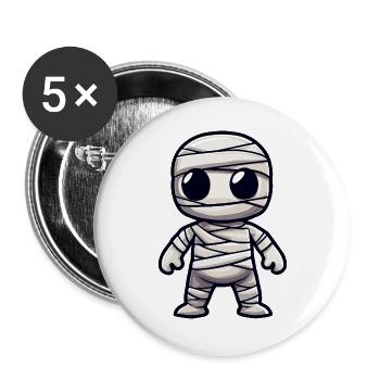 Mummy Halloween Cute Comic - Buttons large 2.2''/56 mm (5-pack) - white - Front