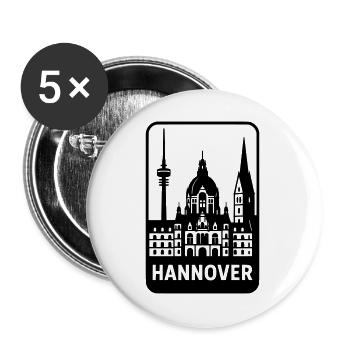 Hanover Silhouette - Buttons large 2.2''/56 mm (5-pack) - white - Front