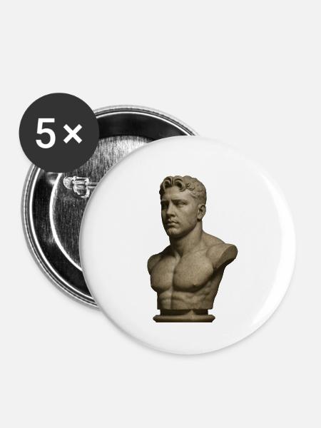 Statue - Buttons groß 56 mm (5er Pack) - Weiß