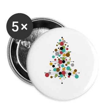 Have a Cool Yule! – Retro Christmas design - Buttons large 2.2''/56 mm (5-pack) - white - Front
