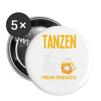 Dance - Buttons large 2.2''/56 mm (5-pack) - white - Front