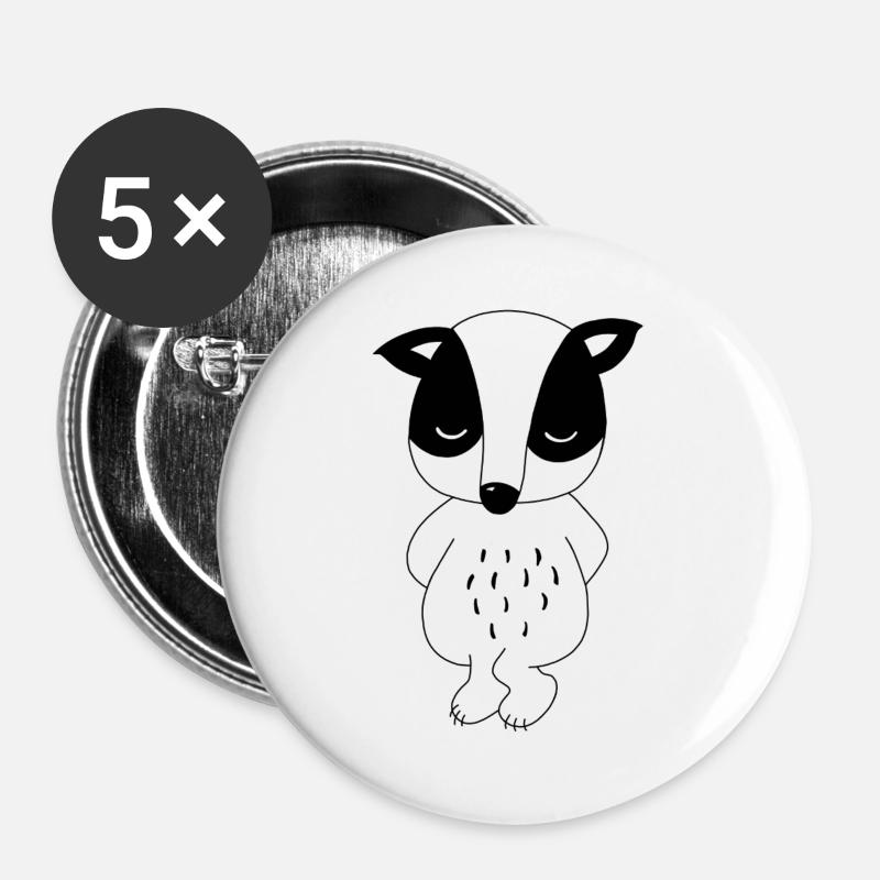 Sorry - Buttons groß 56 mm (5er Pack) - Weiß