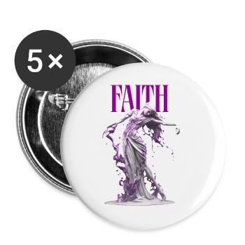 Faith Dancer of Liquid Marble - Buttons large 2.2''/56 mm (5-pack) - white - Front