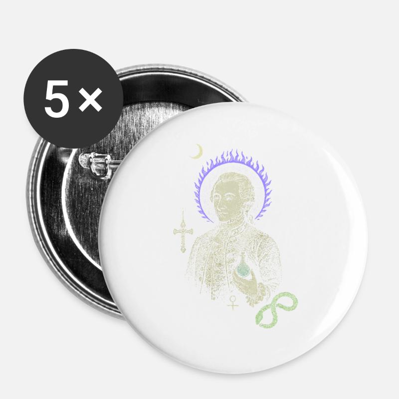 Saint-Germain - Buttons large 2.2''/56 mm (5-pack) - white