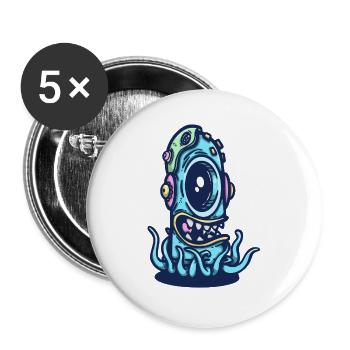 Monster Aquatic Helmet - Buttons large 2.2''/56 mm (5-pack) - white - Front