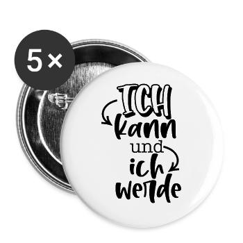 I can. - Buttons large 2.2''/56 mm (5-pack) - white - Front
