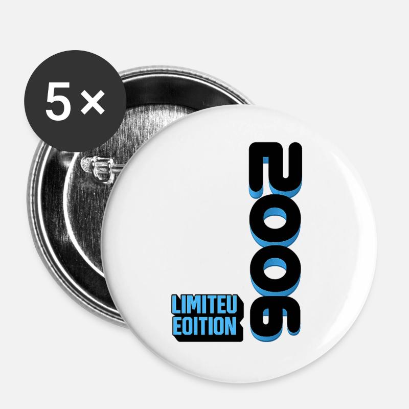 2006 Limited Edition - Buttons large 2.2''/56 mm (5-pack) - white
