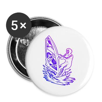 Windsurfing Graphics for Windsurf - Buttons large 2.2''/56 mm (5-pack) - white - Front