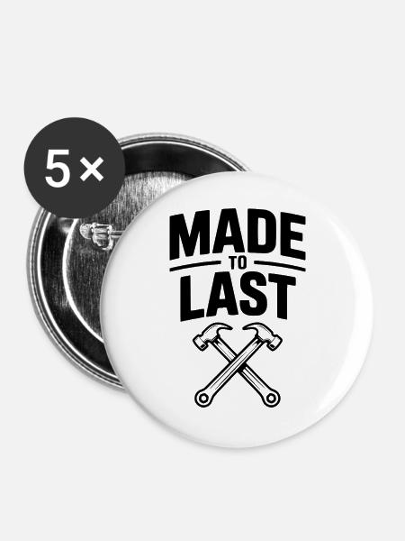 Gemacht für die Ewigkeit - Buttons groß 56 mm (5er Pack) - Weiß