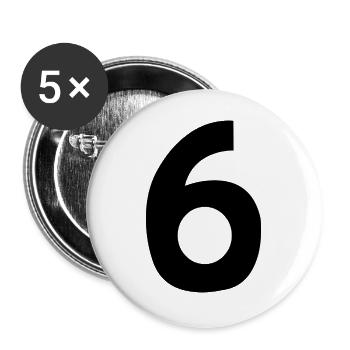 6 Sexc - Buttons groß 56 mm (5er Pack) - Weiß - Vorne