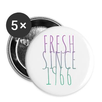 Vintage 1966 - Buttons groß 56 mm (5er Pack) - Weiß - Vorne