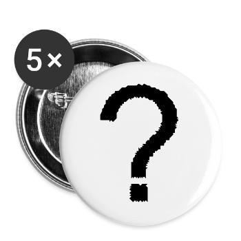 Question mark - Buttons large 2.2''/56 mm (5-pack) - white - Front