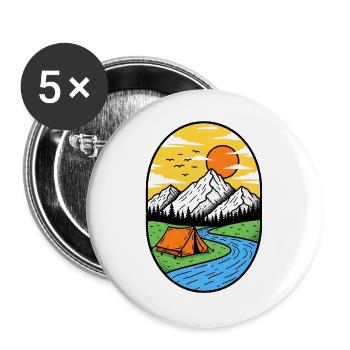 Mountain Sun Campfire Tent - Buttons large 2.2''/56 mm (5-pack) - white - Front