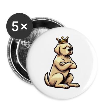 Labrador Labrador owner Labrador lover - Buttons large 2.2''/56 mm (5-pack) - white - Front