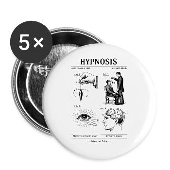 Conception du plan d’hypnose - Lot de 5 grands badges (56 mm) - blanc - Devant