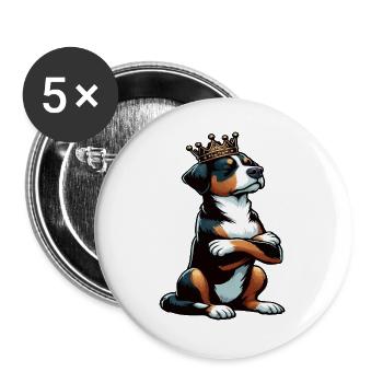 Appenzeller Mountain Dog Mountain Dog Mountain Dog Mother - Buttons large 2.2''/56 mm (5-pack) - white - Front