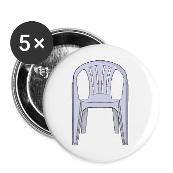Plastic Monobloc Chair - Buttons large 2.2''/56 mm (5-pack) - white - Front
