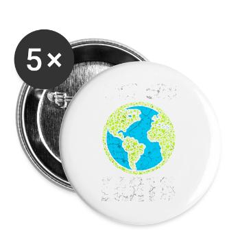Save our Earth - Buttons large 2.2''/56 mm (5-pack) - white - Front