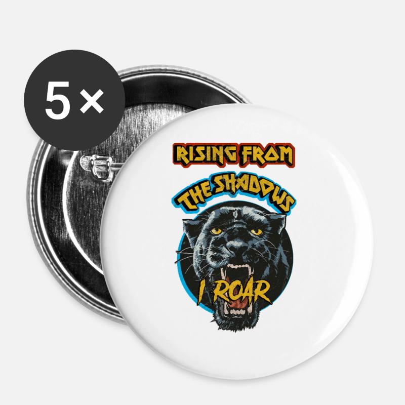 Rising From the Shadows - Buttons large 2.2''/56 mm (5-pack) - white