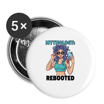 Moderne Medusa-Mythologie neu gestartet - Buttons groß 56 mm (5er Pack) - Weiß - Vorne