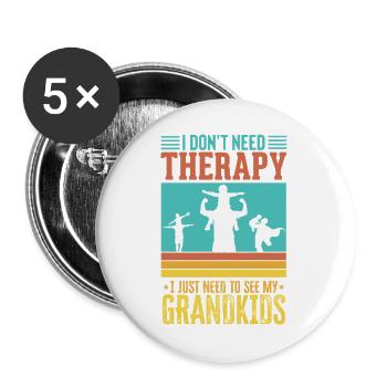 Opa und Enkelkinder lieben Unbreakable Bond am meisten - Buttons groß 56 mm (5er Pack) - Weiß - Vorne