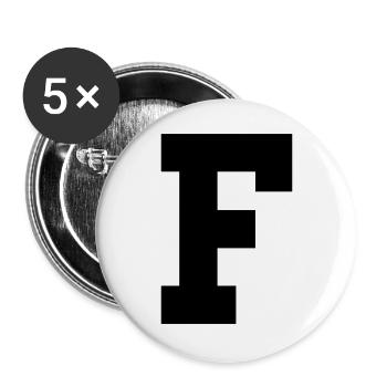 F - Buttons large 2.2''/56 mm (5-pack) - white - Front