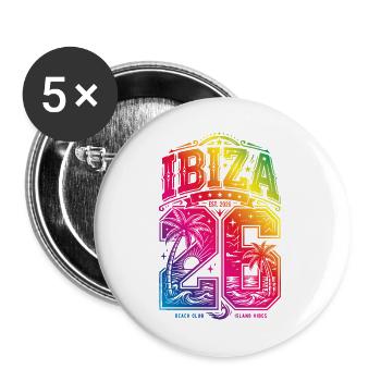 Ibiza 26 Colorful 2026 - Buttons large 2.2''/56 mm (5-pack) - white - Front