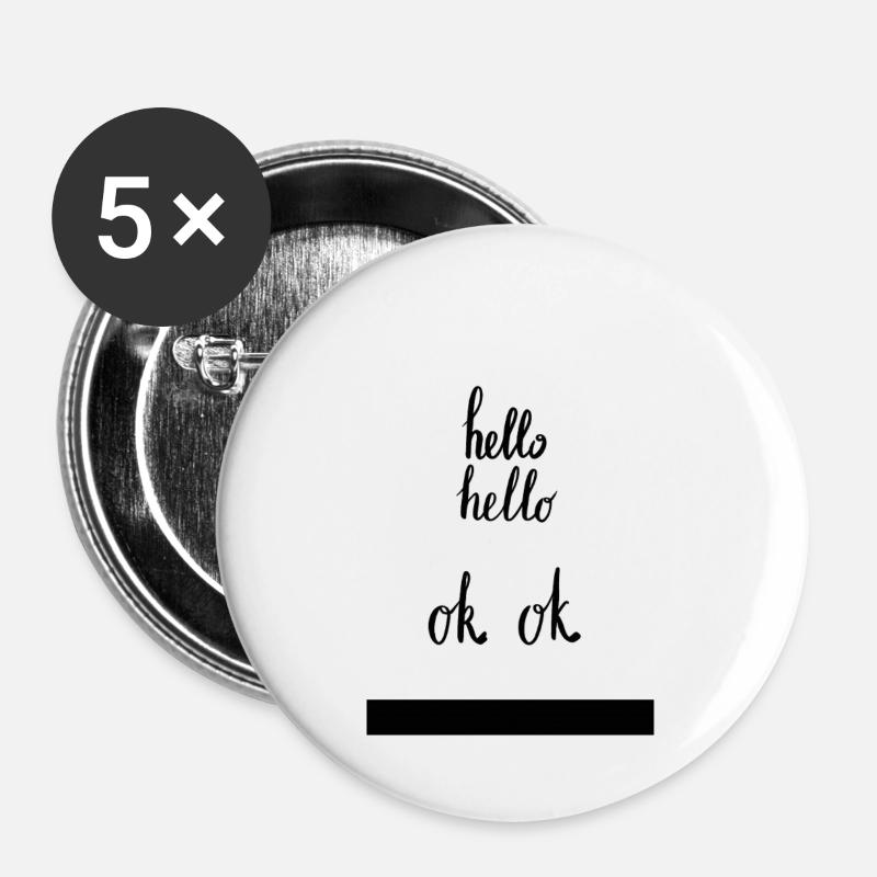 Hello Hello - Buttons large 2.2''/56 mm (5-pack) - white