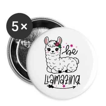 Be Amazing Alpaca Floral Crown - Buttons large 2.2''/56 mm (5-pack) - white - Front