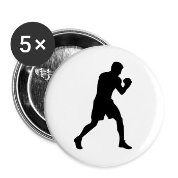 Boxer - Buttons groß 56 mm (5er Pack) - Weiß - Vorne
