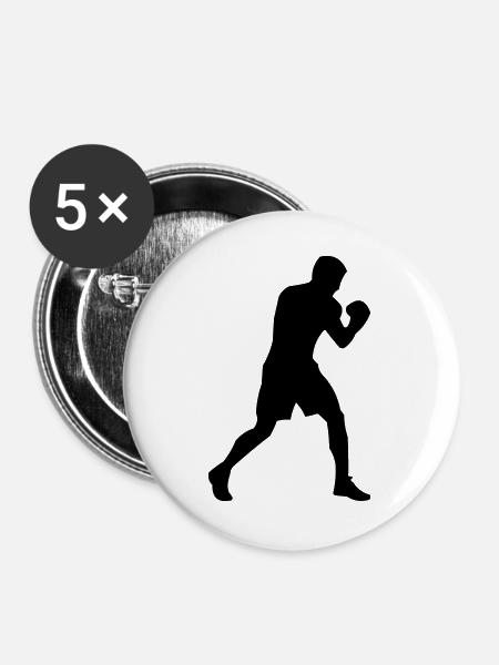 Boxer - Buttons groß 56 mm (5er Pack) - Weiß