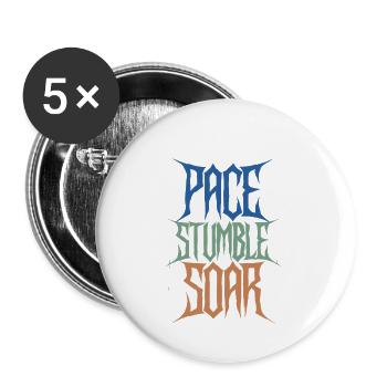 Pace Stumble Soar Style Heavy Metal - Buttons groß 56 mm (5er Pack) - Weiß - Vorne