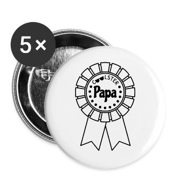 Coolest Dad - Buttons large 2.2''/56 mm (5-pack) - white - Front