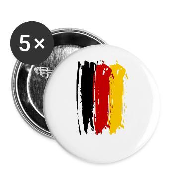 GERMANY GERMANY EUROPE GERMAN SPORT FAN - Buttons large 2.2''/56 mm (5-pack) - white - Front
