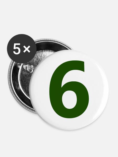 6 - Buttons groß 56 mm (5er Pack) - Weiß