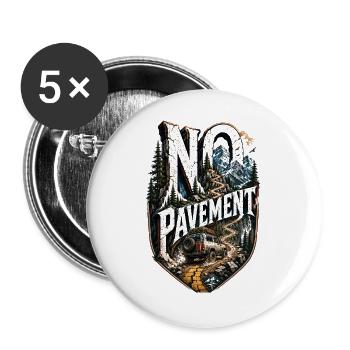 No Pavement Offroad 4x4 Off-Road Vehicle Adventure - Buttons large 2.2''/56 mm (5-pack) - white - Front