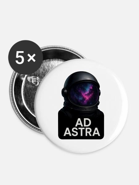 AD ASTRA Galaxie Helm - Buttons groß 56 mm (5er Pack) - Weiß