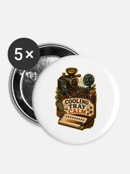 COOLING TRAY CALM - Buttons groß 56 mm (5er Pack) - Weiß