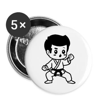 Children's Karate - Buttons large 2.2''/56 mm (5-pack) - white - Front
