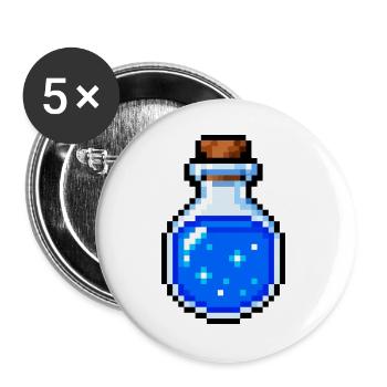 T-shirt de jeu Retro Pixel Potion - Lot de 5 grands badges (56 mm) - blanc - Devant