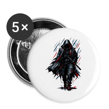Combattant de l’Ombre Noire - Lot de 5 grands badges (56 mm) - blanc - Devant
