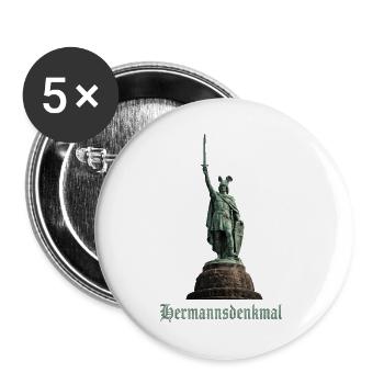 Hermannsdenkmal - Buttons groß 56 mm (5er Pack) - Weiß - Vorne