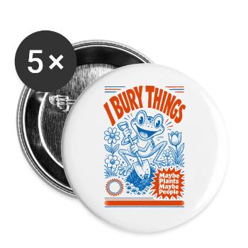 Urban Gardening Dirty Things Maybe Plants - Buttons large 2.2''/56 mm (5-pack) - white - Front