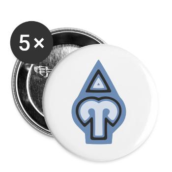 Zodiac Tribal Aries and Fire - Buttons large 2.2''/56 mm (5-pack) - white - Front