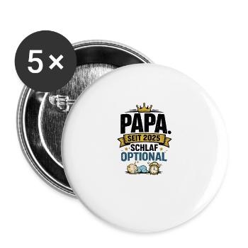 Seit 2025 Optional – Schlafendes Baby - Buttons groß 56 mm (5er Pack) - Weiß - Vorne