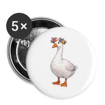 Goose - Buttons large 2.2''/56 mm (5-pack) - white - Front