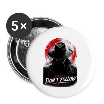 Legends do not lead to follow - Buttons large 2.2''/56 mm (5-pack) - white - Front